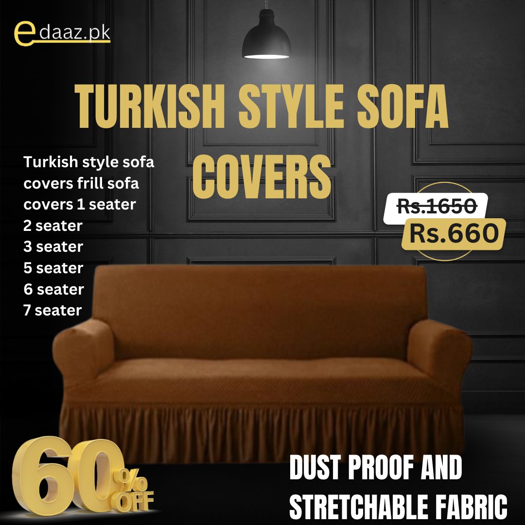 edaaz_pk's tweet image. Turkish style Sofa covers

Turkish style sofa covers frill sofa covers 1 seater 2 seater 3 seater 5 seater 6 seater 7 seater dust proof and stretchable fabric
#edaazpk #Sofacovers
#edaazpakistan #edaaz
#edaazislamabad #onlinestore
#onlineshopping
#pakistan #TurkishstyleSofacovers