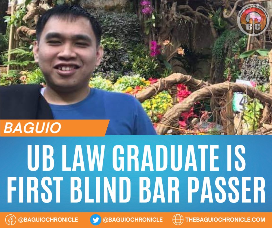 The Baguio Chronicle on Twitter "UB LAW GRADUATE IS FIRST BLIND BAR