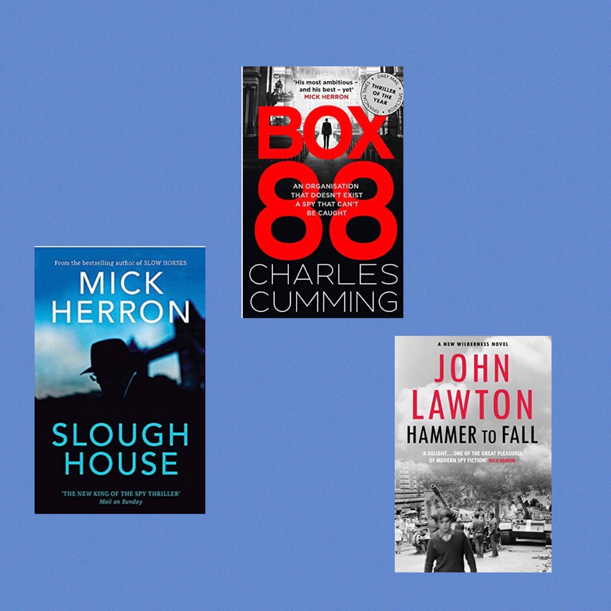 For #FollowFriday 60 a rerun of one of my very 1st FF posts. 3 great spy thrillers: ⁦@CharlesCumming⁩ #MickHerron and #JohnLawton. Proud to be joining John at ⁦@TheMysterious⁩ in New York on May 2 for the US launch of our latest books: #MoscowExile and #DeadInTheWater