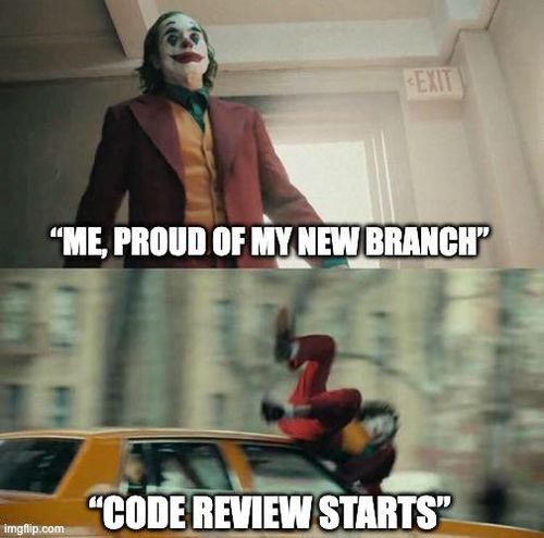 jamesaphoenix12's tweet image. POV: How Junior engineer's feel whilst developing a feature branch 🌳
#understandingdata #programmerhumour #codingmemes #code #programming