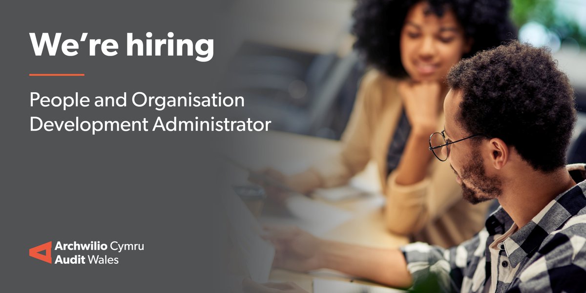 WalesAudit's tweet image. 📣NEW JOB: We're looking to recruit a People and OD Administrator to join our team at Audit Wales, find out more here: ow.ly/rzta50NI5Wb

#Job #HRJobs #Careers #Jobs #Recruitment