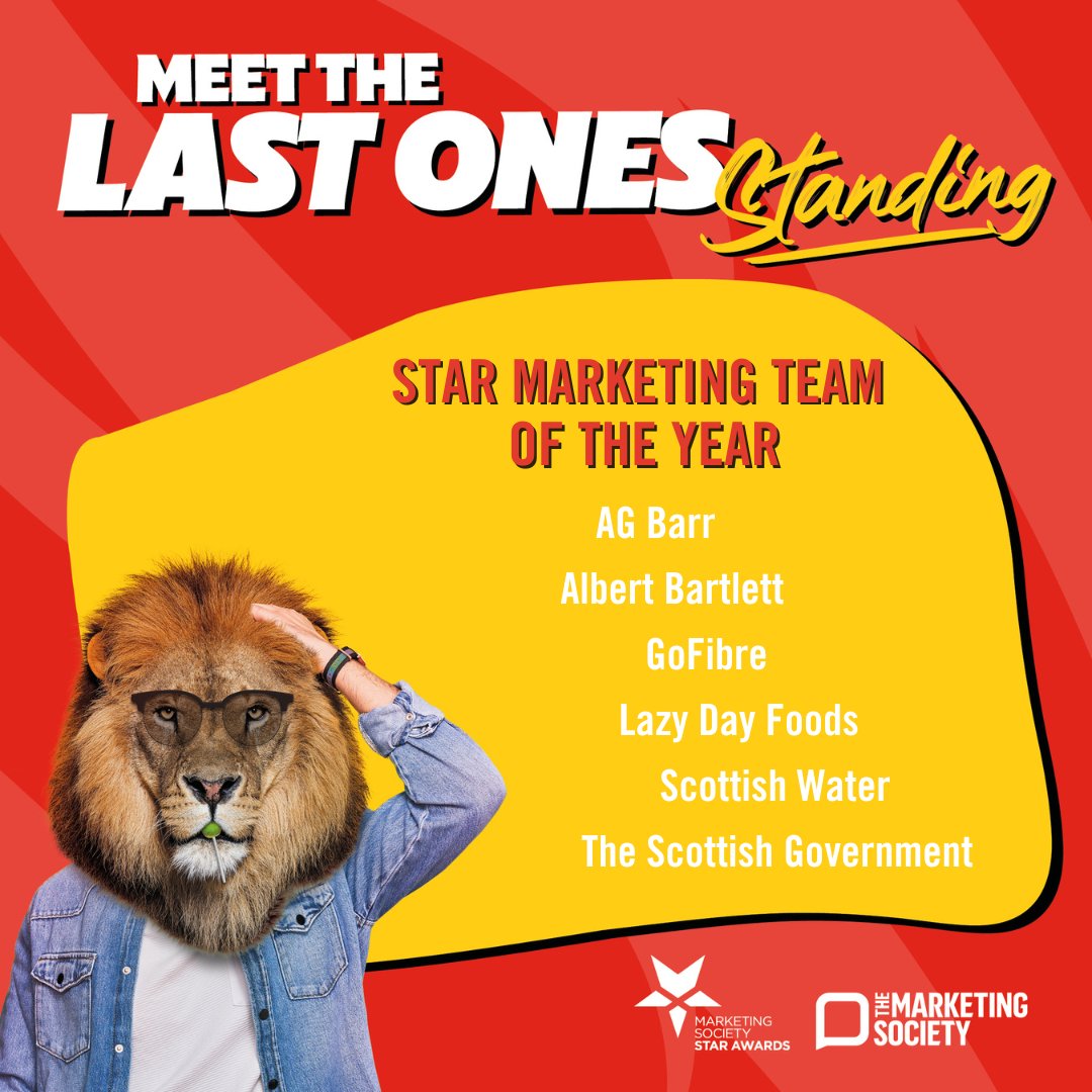 marketingsocSCO's tweet photo. 💫 STAR MARKETING TEAM OF THE YEAR shortlist: AG Barr / @Albert_Bartlett / @GoFibre_UK / @LazyDayFoodsLtd / @scottish_water / @ScoGovMarketing https://t.co/vA5fwoutQS