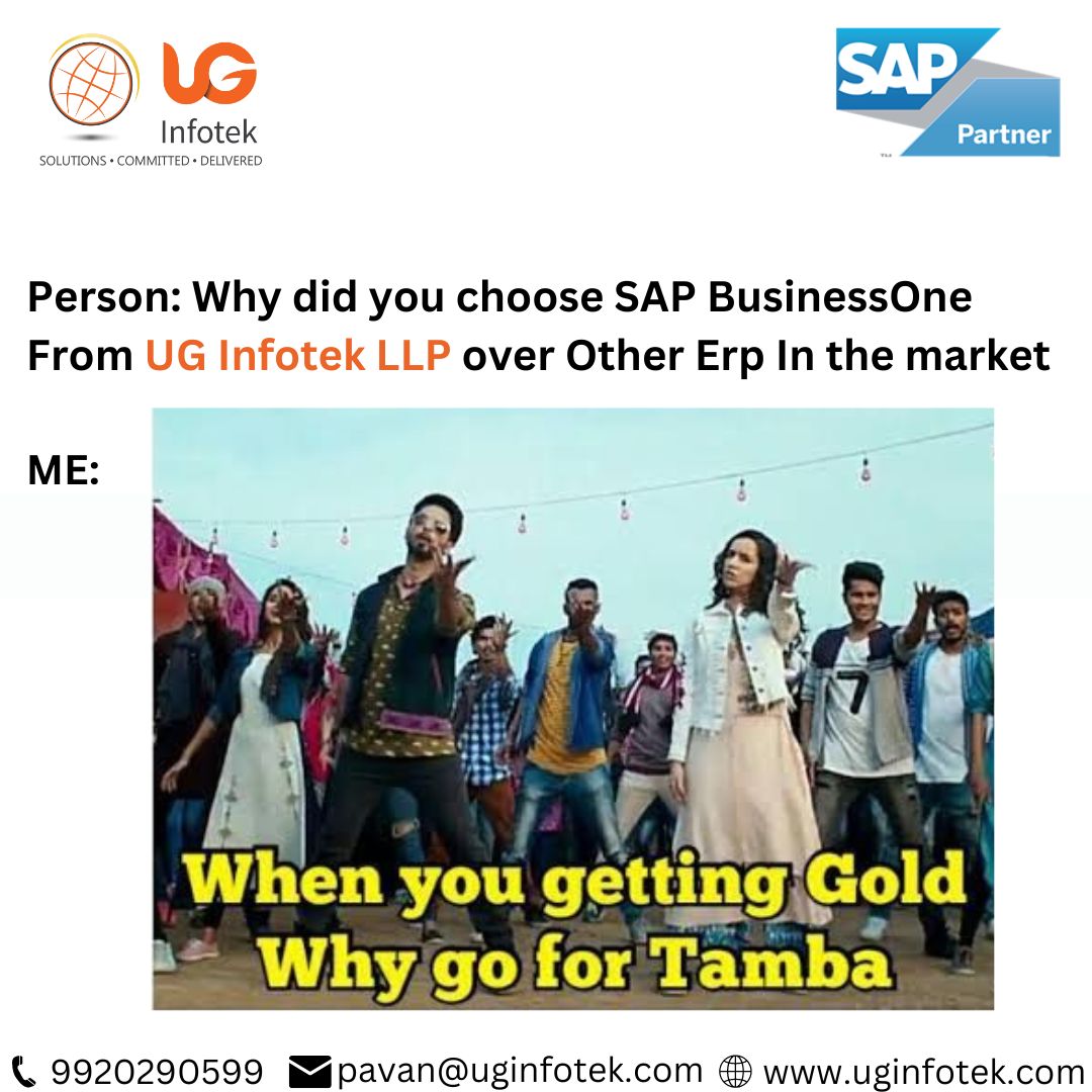 Looking to optimize your business operations with a reliable ERP system?
Look no further than SAP Business One - the world's leading ERP system! Come to UG Infotek LLP
#thebestrun #thebestrunsap #saperp #smesoftware #erpsolutions #local
#sap #business #this #thisorthat #Facts