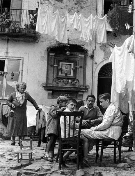 “Family is family, and is not determined by marriage certificates, divorce papers, and adoption documents. Families are made in the heart.” 📷(C.JoyBellC.) photography by Erich Andres, Naples, Italy, 1950