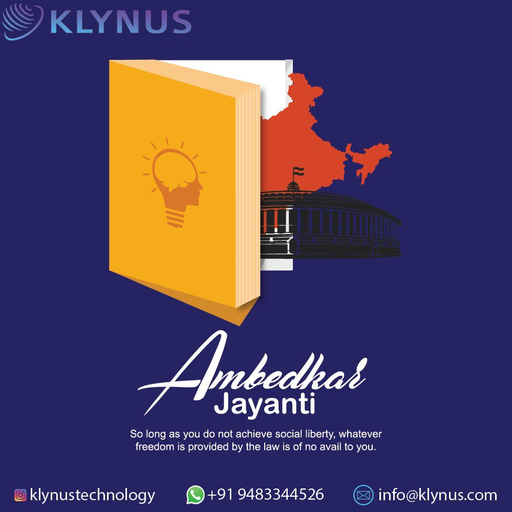 Klynustech's tweet photo. Dr. Ambedkar will always be remembered for giving us a constitution that binds us together. Happy Ambedkar Jayanti to everyone.
https://t.co/mix3b6V6rb
#klynus #klynustechnology #ads #ambedkarjayanti #websiteforbusiness #business #websitebuilder #theaterdayquotes https://t.co/2yrAfQ2MWf