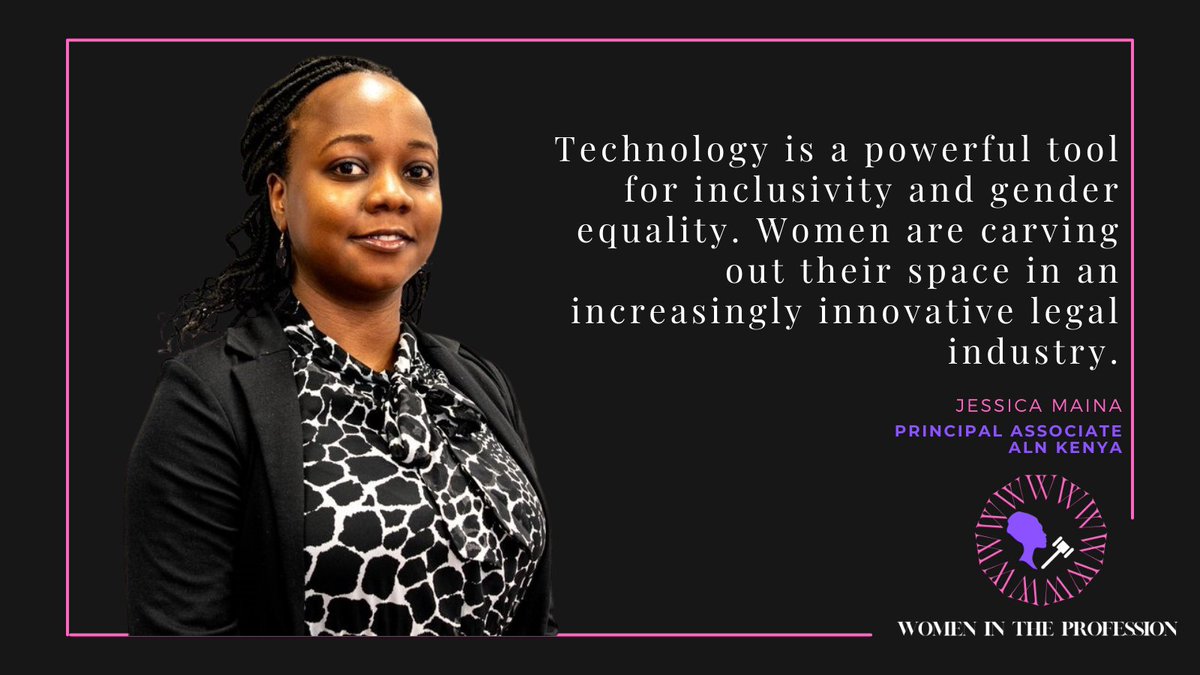WIPKenya's tweet photo. This lovely #FriYay, we introduce Jessica Maina, who is a Principle Associate at Anjarwalla &amp; Khanna | ALN. She is a spirited legal professional, with a passion for Commercial and Property Law. https://t.co/1pYUqHBtYi