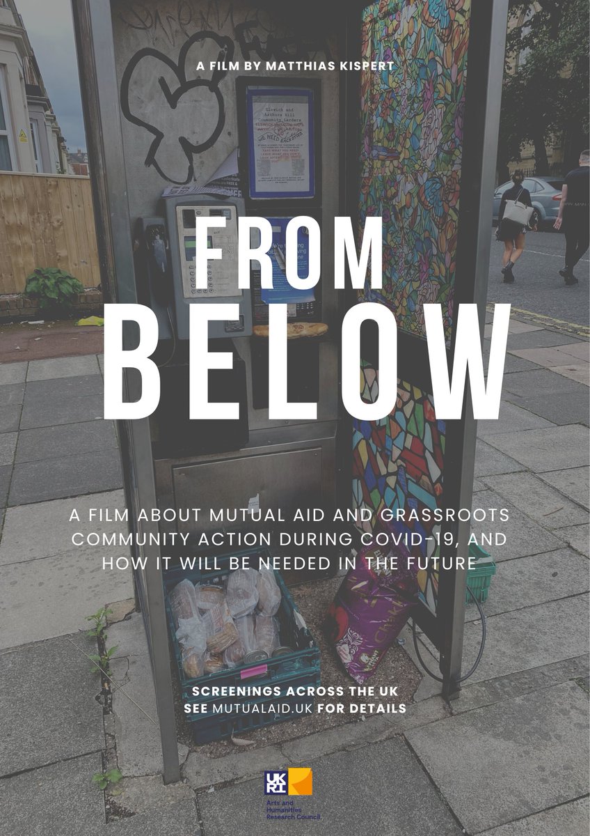 For anyone in Exeter next week, I'll be screening #FromBelow at the @exeter_phoenix, Tuesday 6pm. Conversation after with @celiaplender and local #mutualaid groups. Tickets & more details here: exeterphoenix.org.uk/events/food-on…