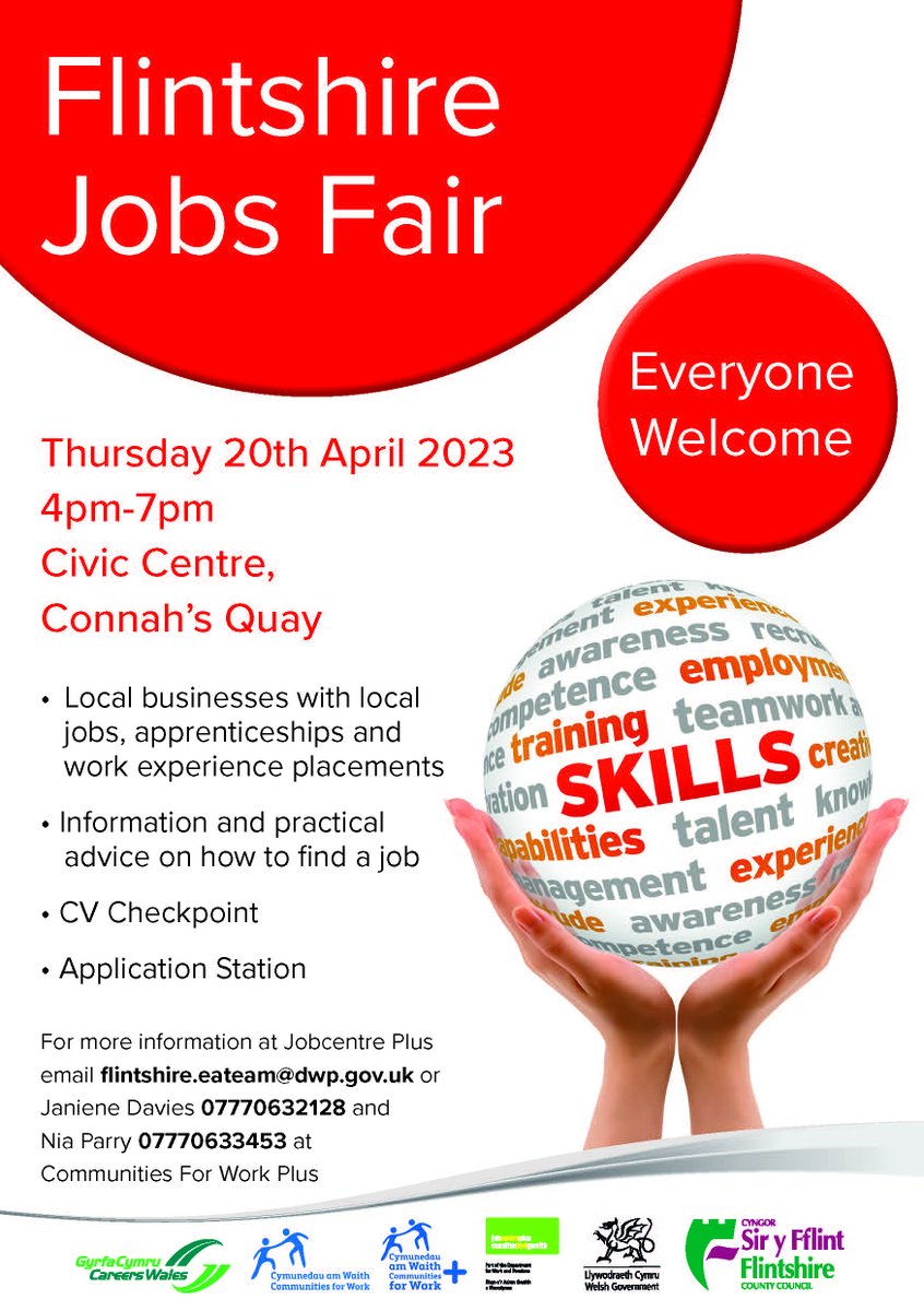 FlintshireCC's tweet photo. Latest News:Invitation to Flintshire Jobs Fair https://t.co/PpZMFMIeNj https://t.co/3Cfw3AS7fU