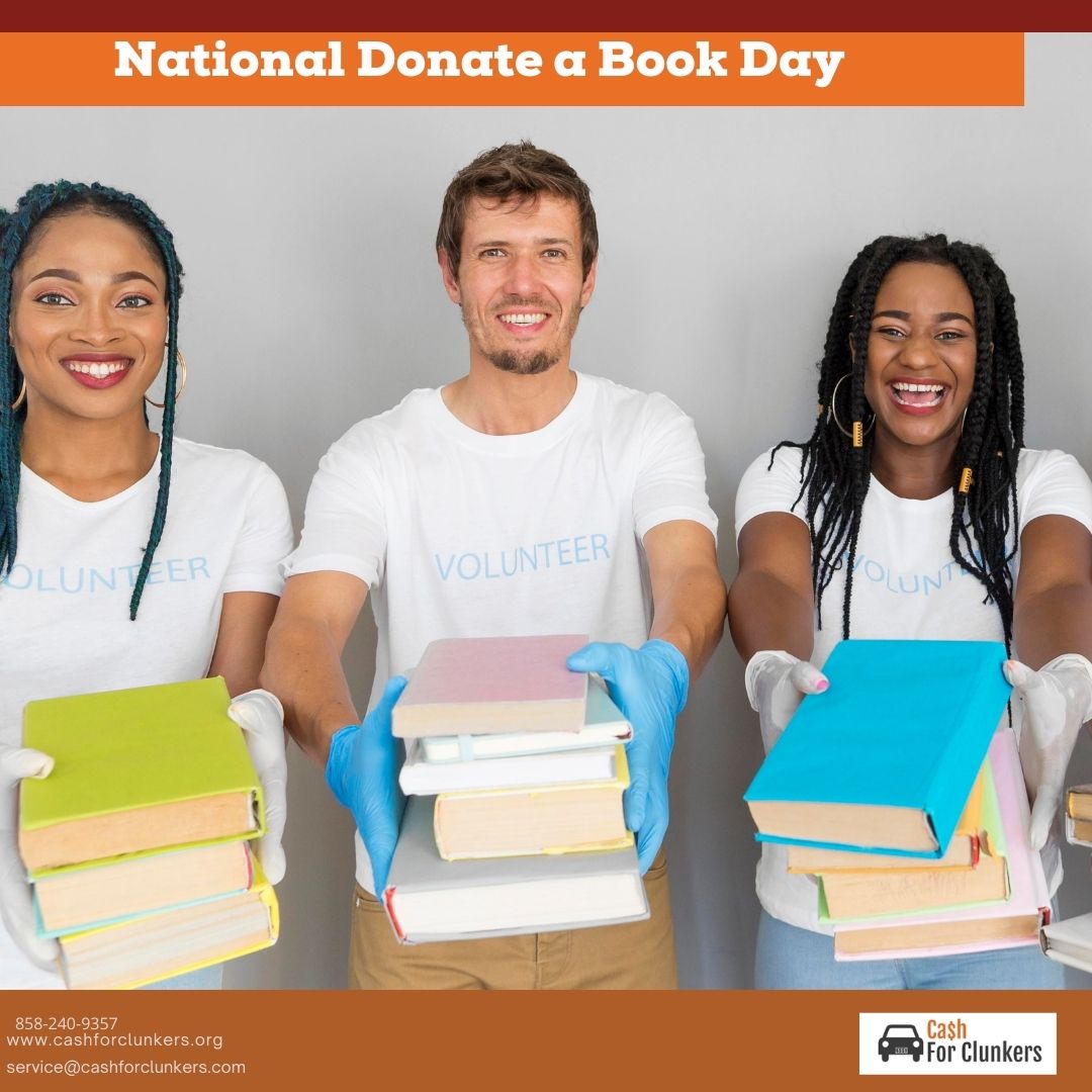 Support your public library by donating a book to share the joy of reading.
#UnwantedCars #JunkCars #FreeTow #CashforClunkers #NationalDonateABookDay