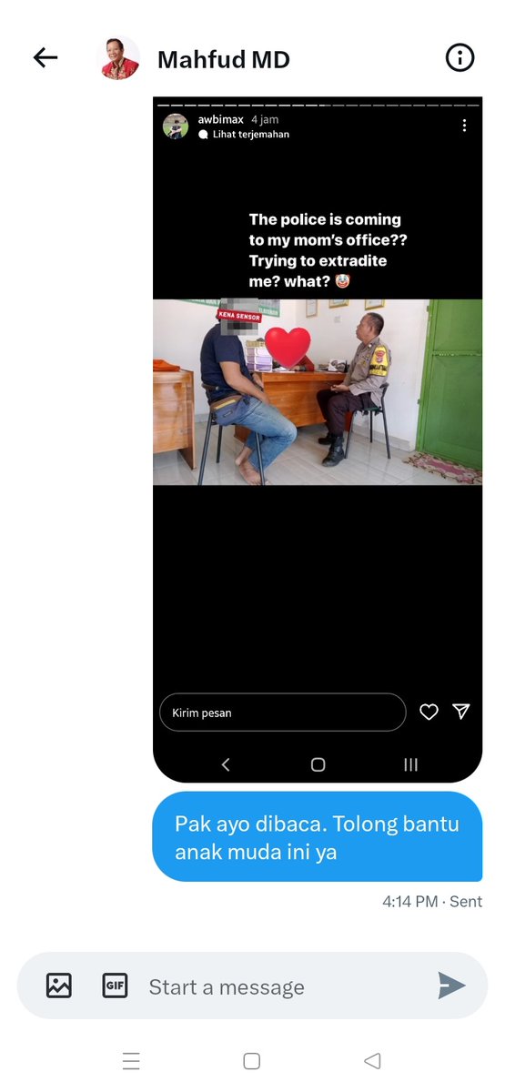PartaiSocmed's tweet photo. Kami bahkan sudah DM Pak @mohmahfudmd untuk kasih atensi. Ayo dorong beliau untuk buka DM kami!! https://t.co/GvP7hPyc18