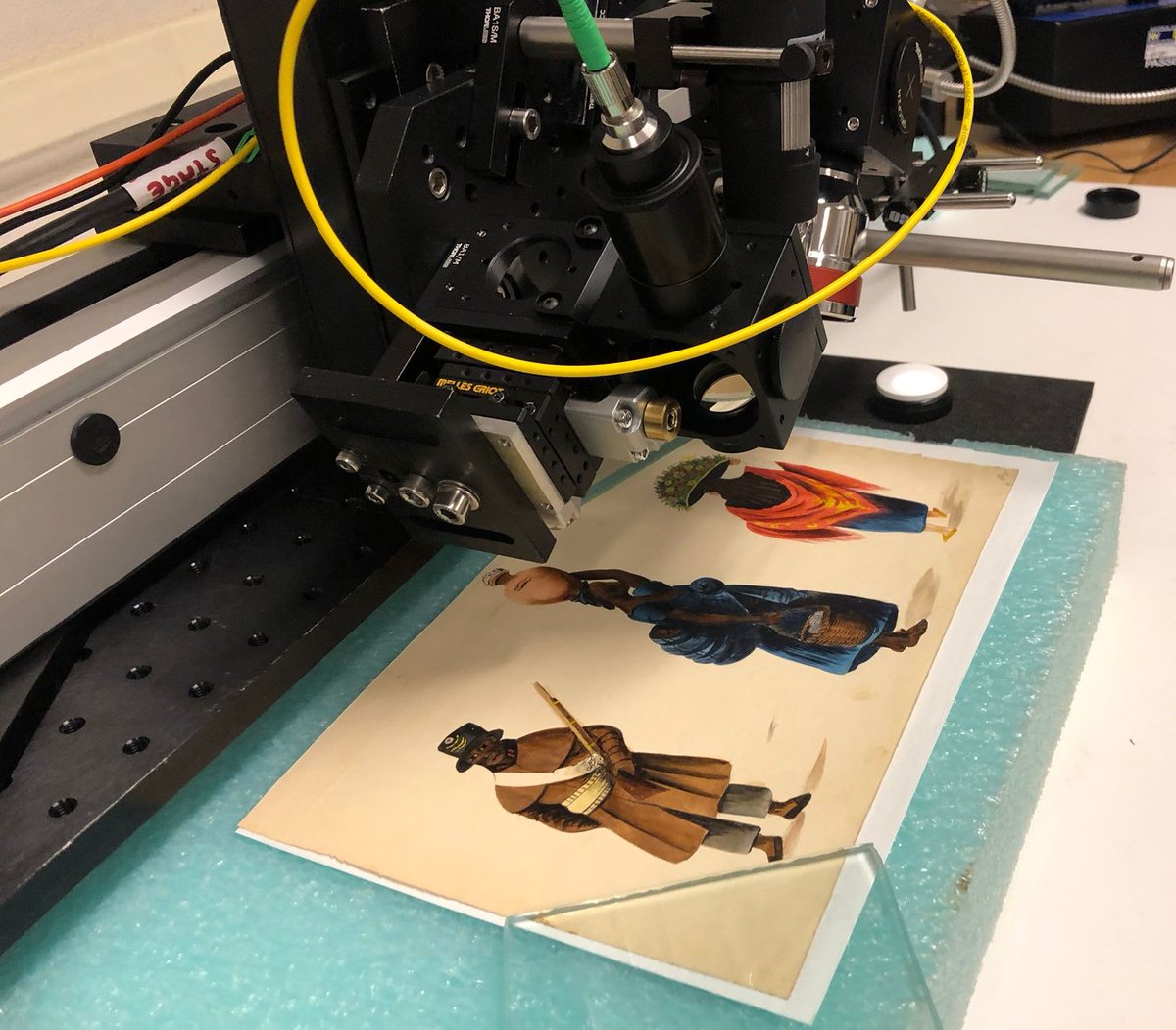 ISAAC Lab (@labisaac) on Twitter photo ISAAC Mobile Lab <a href="/ahrcpress/">Arts and Humanities Research Council</a> 'Lima to Canton' #HeritageResearch trip πΊπΈ
Stop 1: <a href="/IULillyLibrary/">IU Lilly Library</a>, University of Indiana
Mission: Raman, FORS and microscopy analysis of Chinese export paintings of Peruvian subjects
Read more: bit.ly/3Gaz3ob
<a href="/ntu_research/">NTU Research</a> <a href="/NTUPVCI/">Cillian Ryan PVCI</a> ISAAC Mobile Lab <a href="/ahrcpress/">Arts and Humanities Research Council</a> 'Lima to Canton' #HeritageResearch trip πΊπΈ
Stop 1: <a href="/IULillyLibrary/">IU Lilly Library</a>, University of Indiana
Mission: Raman, FORS and microscopy analysis of Chinese export paintings of Peruvian subjects
Read more: bit.ly/3Gaz3ob
<a href="/ntu_research/">NTU Research</a> <a href="/NTUPVCI/">Cillian Ryan PVCI</a>