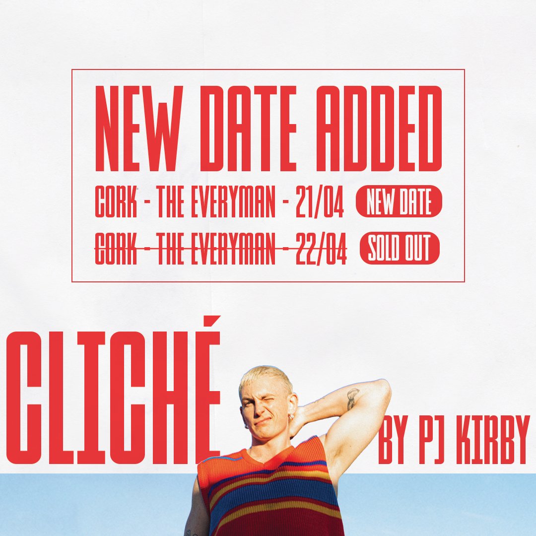 New date added due to popular demand! See Cliché by @PJkirby_ on FRI 21 APR, 8PM. Get tickets: bit.ly/3m0z5s7