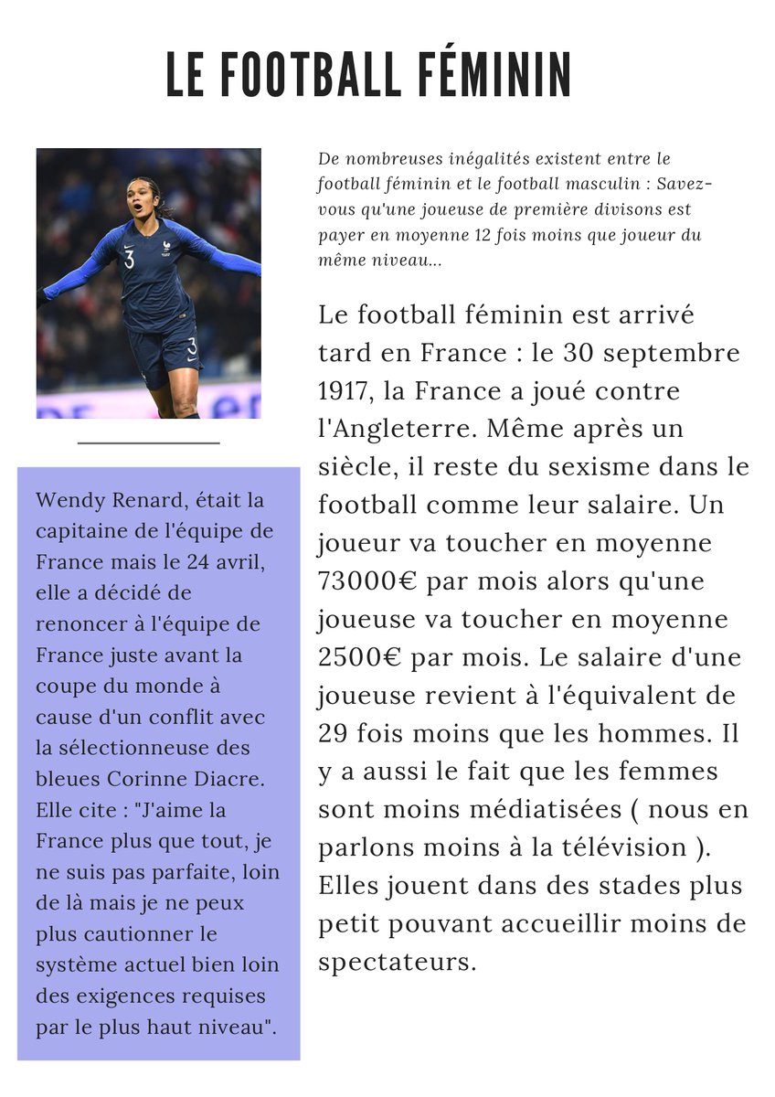 4eFantastiques's tweet photo. Louna, Aristide, Camille et Justine, élèves en 4e Beauvoir ont donné de la visibilité au football féminin dans leur journal intitulé " Le petit JALC ". https://t.co/ymOnLGPW0i
