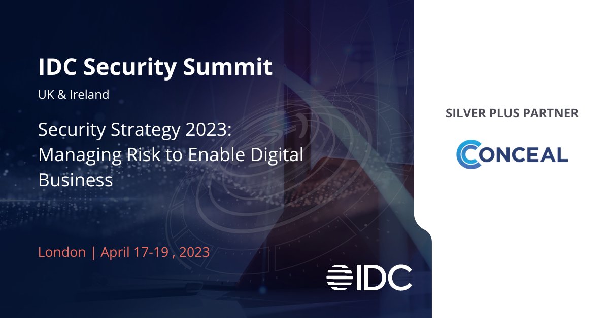 Meet our silver plus partner <a href="/ConcealCyber/">Conceal</a> at our UK #Security Summit in London next week.    

👉idc.com/eu/events/7027…👈

#IDCUKSecurity23