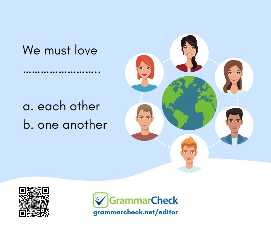 English Grammar on Twitter "Each other or one another? grammar writing"