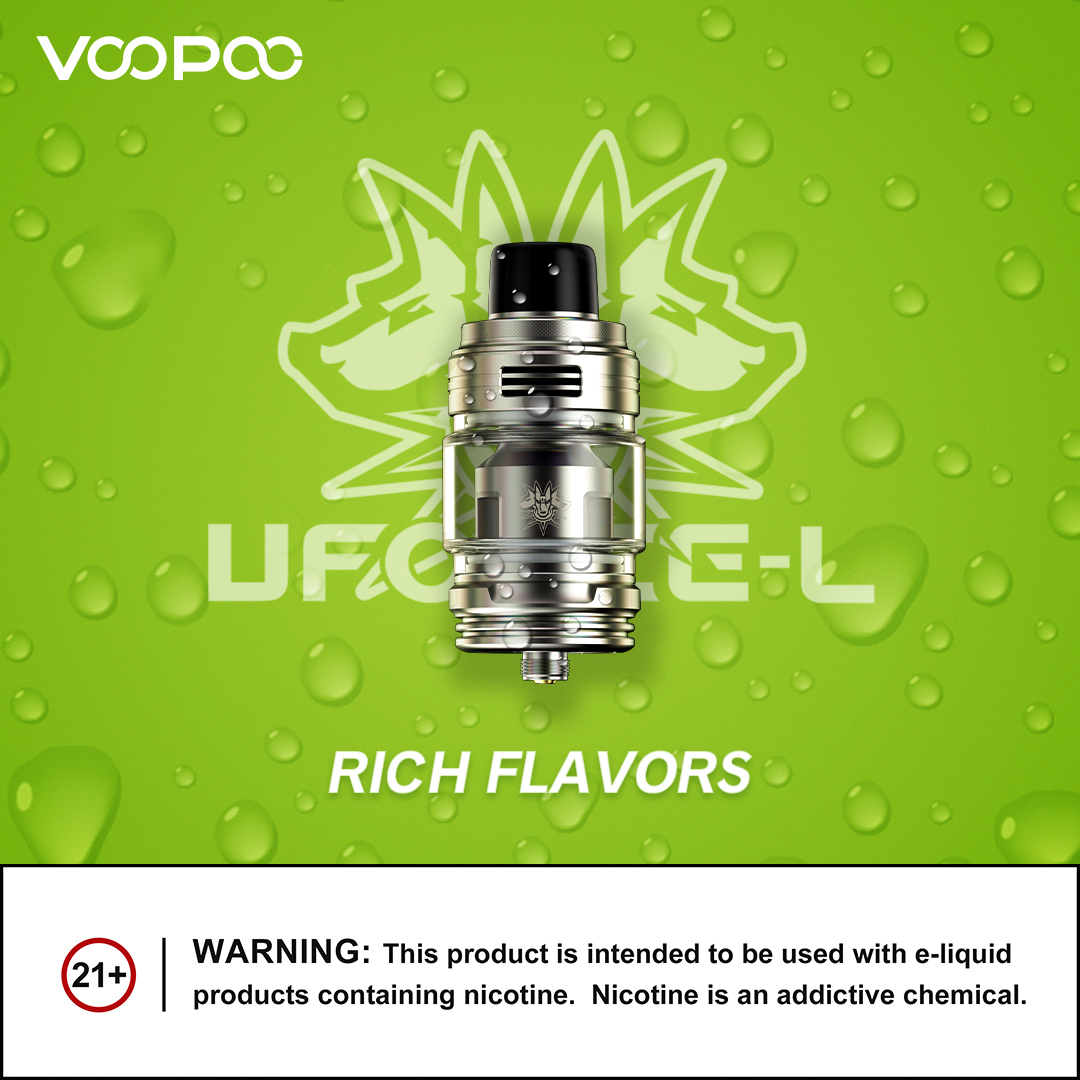 VOOPOO_OFFICIAL's tweet photo. What keyword come to your mind when you saw the VOOPOO Uforce-L tank?๐ง
Cool, Fresh, Original, Rich๏ผ๐
The PNP DUAL IN ONE TECH can gather more heat, increases atomization efficiency, and brings out a richer flavor.
#voopoo #voopoodrag #drag4 #uforceltank https://t.co/Z0K2GhLl8d