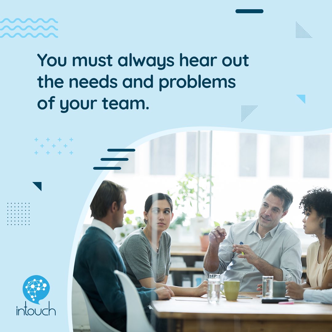 keepmeintouchio's tweet photo. A good manager can move mountains with their team. 💪🏻

But how can one be a good manager? By paying attention to the needs and requests of their employees! Use intouch to be more connected to your team and hear their every request.

#intouch #GoodManager #Team #Connection https://t.co/SOEQqGo7U5