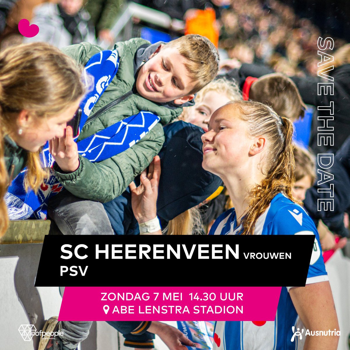 📌𝗦𝗔𝗩𝗘 𝗧𝗛𝗘 𝗗𝗔𝗧𝗘 🏟️

Zondag 𝟳 𝗺𝗲𝗶 spelen wij in het Abe Lenstra Stadion tegen PSV Vrouwen

𝗖𝗵𝗲𝗰𝗸 𝗱𝗲 𝗹𝗶𝗻𝗸 𝗶𝗻 𝗼𝗻𝘇𝗲 𝗯𝗶𝗼 𝘃𝗼𝗼𝗿 𝘁𝗶𝗰𝗸𝗲𝘁𝘀 𝗲𝗻 𝗺𝗲𝗲𝗿 𝗶𝗻𝗳𝗼𝗿𝗺𝗮𝘁𝗶𝗲 ℹ️

#scheerenveen #azerionvrouweneredivisie #stadion