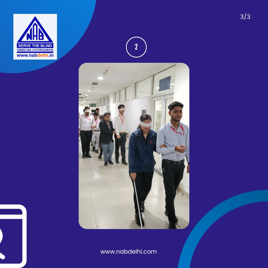 nabdelhionline's tweet photo. NAB Delhi's sensitization program for DB RRTS trainees aimed to create disability awareness. Blindfold simulating activities & basic sign language were introduced, providing valuable insights into diverse needs. #nabd #nabdelhi #DisabilityAwareness #InclusionMatters #Training https://t.co/6cuntFqhxz