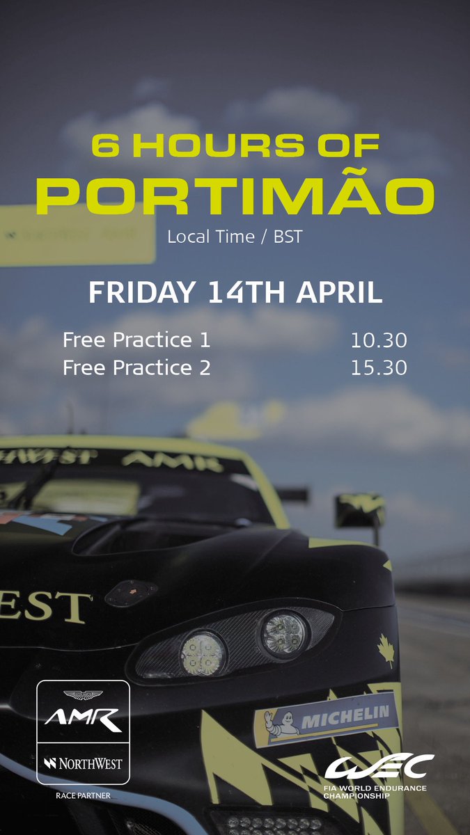 Our weekend starts here 🙌 

FP1 is now 🟩 for the <a href="/FIAWEC/">FIA World Endurance Championship</a> #6HPortimao 

Follow us across the platforms to keep up to date with all the action! 

#AstonMartin #Vantage  #northwestamr
#6HPortimao #WEC