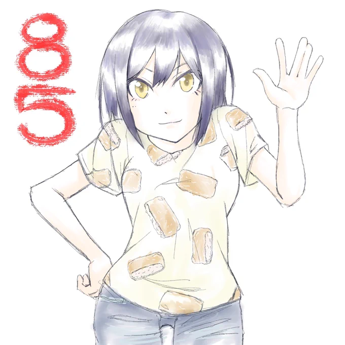 #しずりんダサTシリーズ(85)おいなりさんT。#凛Art 