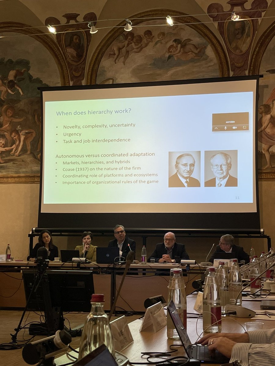 CarmeloCennamo's tweet photo. @petergklein Hierarchy (managerial vision & coordination) still matters in digital ecosystems, possibly even more to #design & coordinate the value system and promote #innovation and #entrepreneurship. Insights from his book coauthored w/ @NicolaiFoss
#DCIconference https://t.co/E9Zv5tugP0