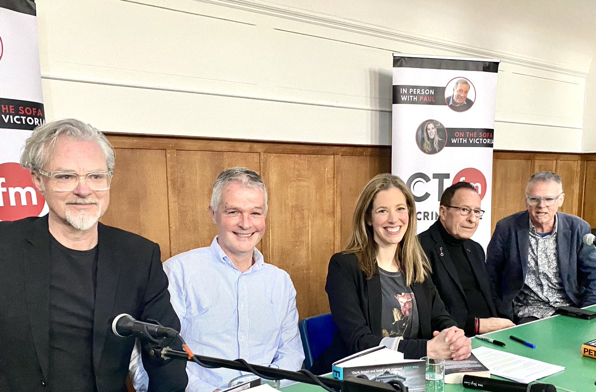 The #OnTheSofaRoadshow Grand Finale was very grand indeed!! 100 crime fans & 4 fabulous guests- PETER JAMES, SIMON TOYNE, GRAHAM BARTLETT + WILLIAM SHAW Recording coming soon to #CrimeTimeFM 🔗apple.co/3qCwan9 Were YOU there? Share your 📸 for the chance to win prizes!