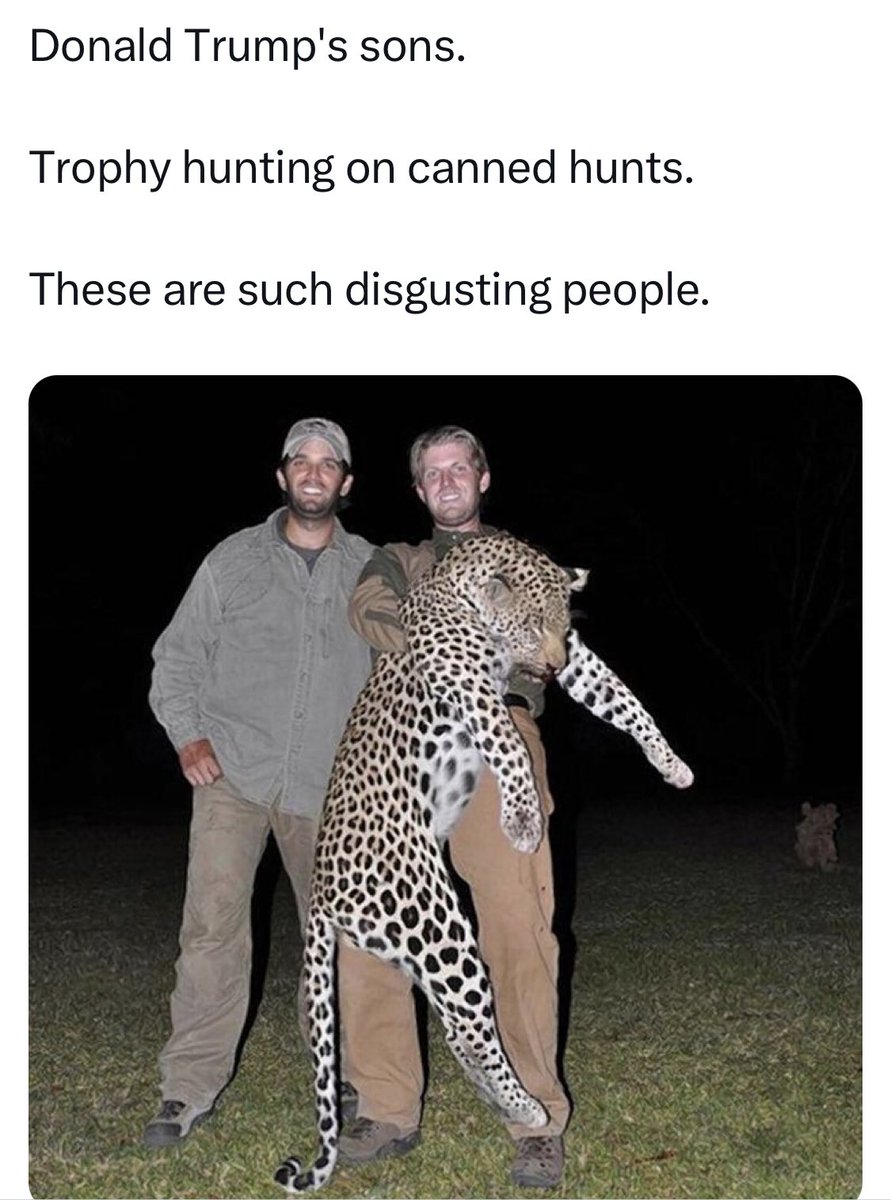 The lovely Trump boys doing their bit for the “killing for conservation movement”