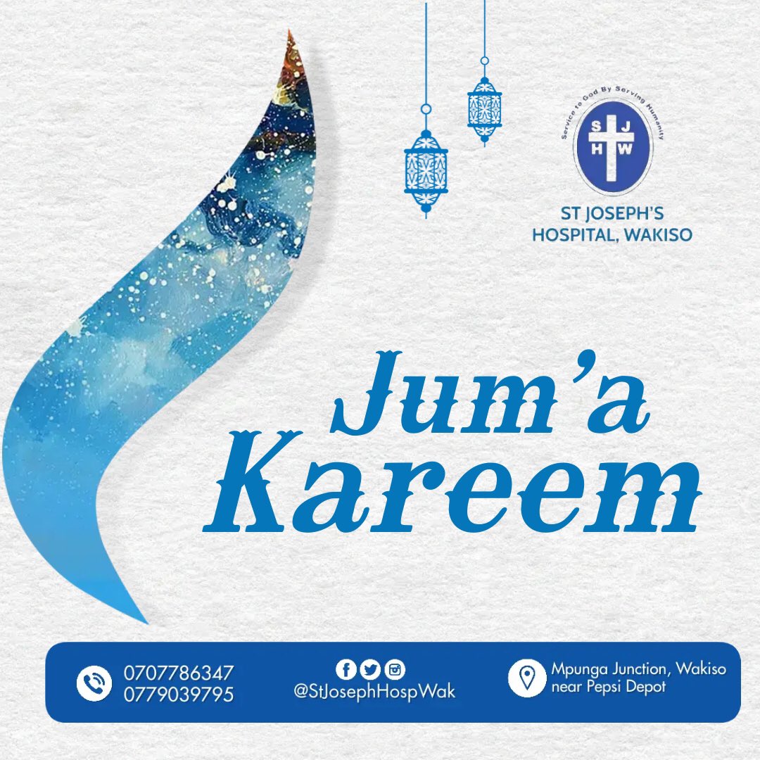 StJosephHospWak's tweet photo. Juma Kareem 🕍🕋 our moslem family! may this Friday or Ramadhan bring love and joy to you and your families.

#JumaKareem https://t.co/58grHkuVtd