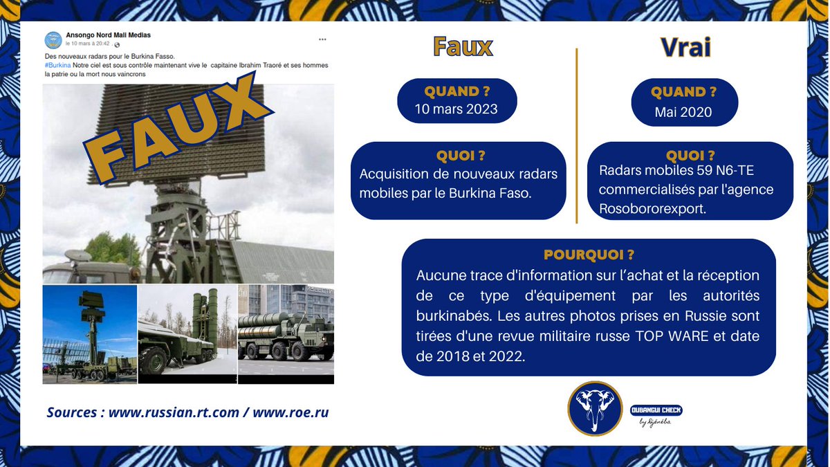 #Oubanguicheck
Tentative de désinformation flagrante.
Voici pourquoi ⬇️⬇️⬇️