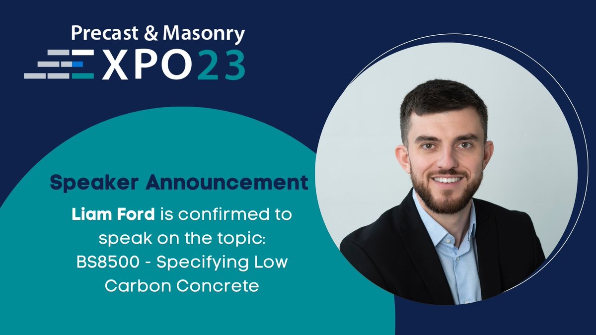 📢Speaker Announcement: We are delighted to have Liam Forde, Construction Manager for the British Ready-Mixed Concrete Association speaking on: BS8500 – Specifying Low Carbon Concrete.

🎫Book here: lnkd.in/eHWGFiwx
⏲10am on May 18th
📍Leicester Tigers Mattioli Woods