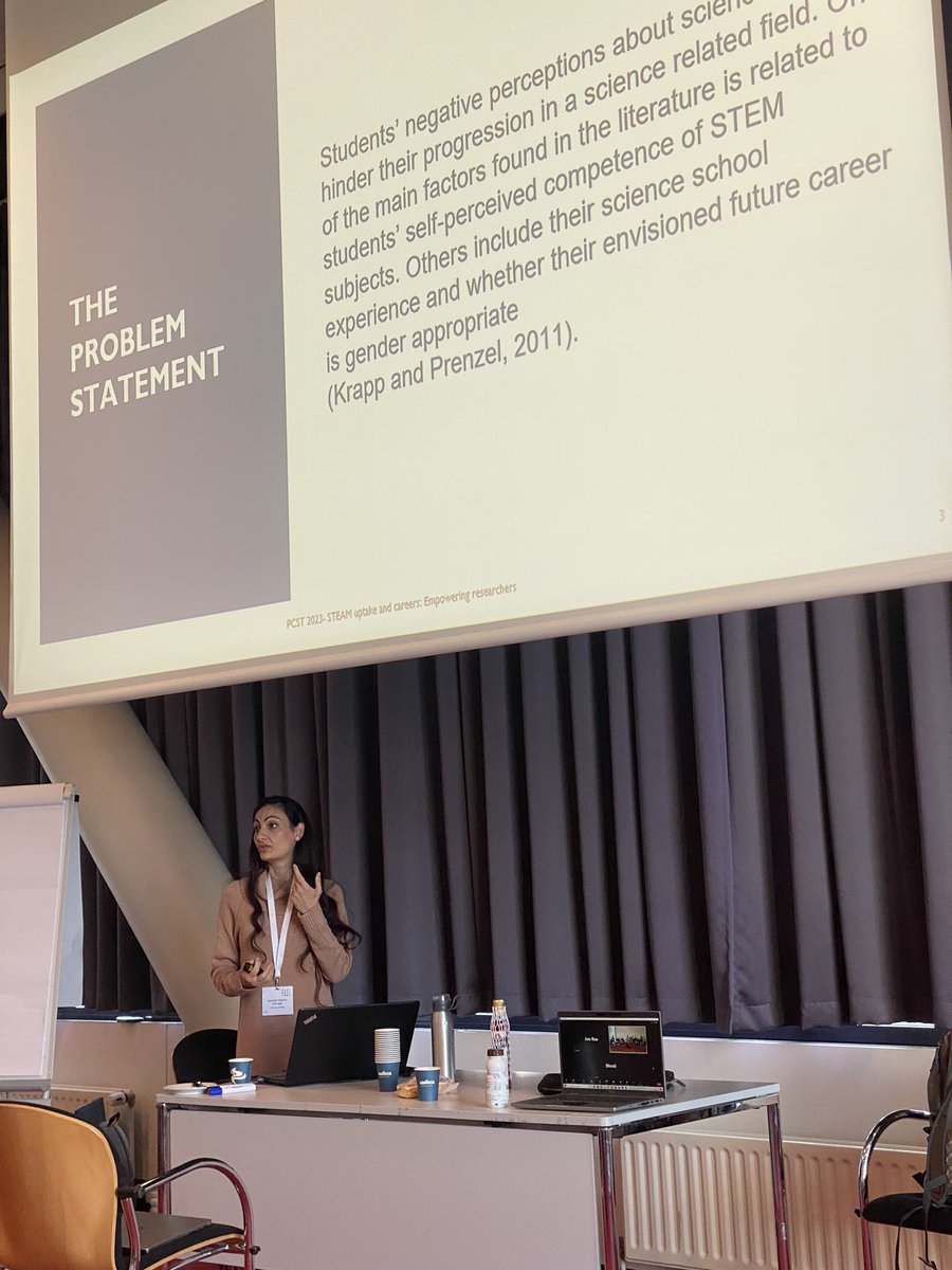 If you want to encourage kids into STEAM careers they listen most to Stem Professionals then family and teachers which decreases with age. Insights from Amanda Mathieson <a href="/DanielleMFar1/">Danielle</a> shruti <a href="/JonReaBlidworth/">Jon Rea</a> lucky — what does this mean for #STEMeducation ? #PCST2023