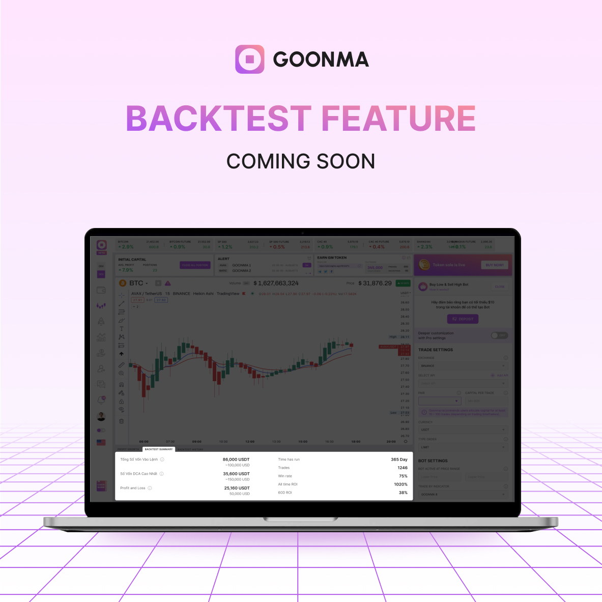 GOONMA - Social Trading Bot Platform tweet media