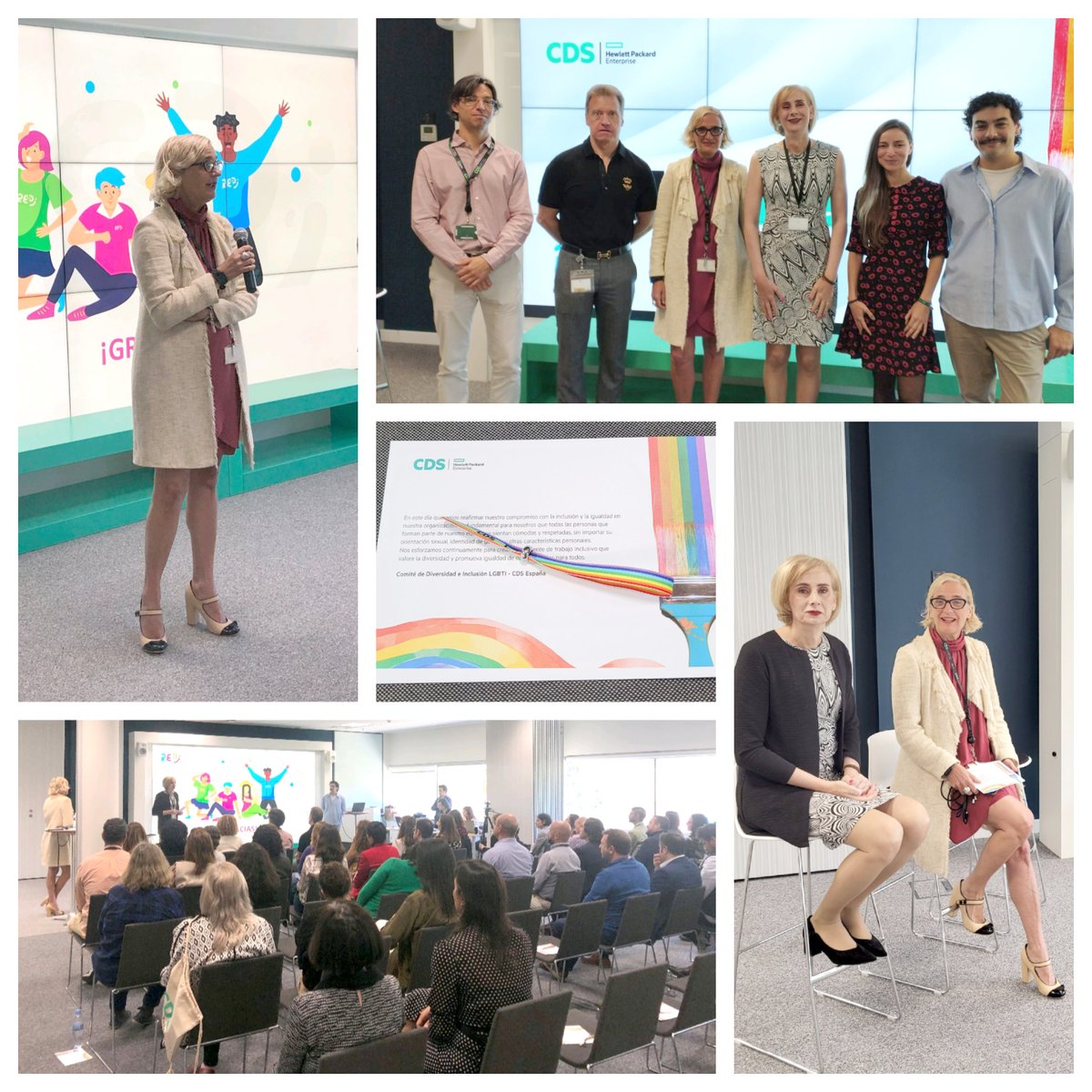 Yesterday we held the first #LGBTI Diversity and Inclusion event led by @HPECDS_ES. I would like to thank Ana Yañez, Infrastructure Support Specialist, for encouraging us to speak out regardless of sexual orientation. We also had the presence of @REDI_ES and @HPE_Espana.