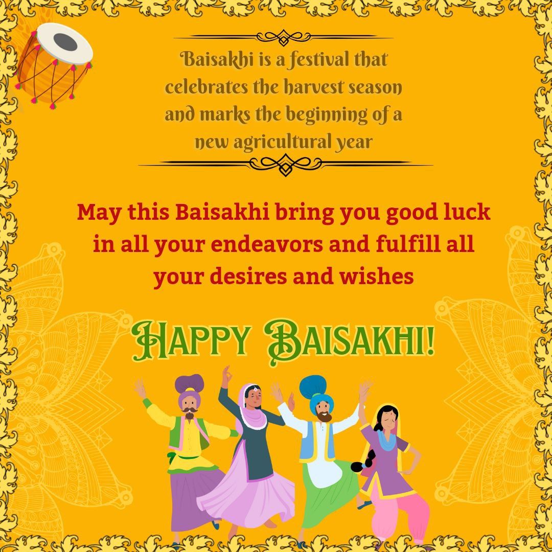 Hearty congratulations & best wishes to all of you on occasion of Baisakhi, auspicious occasion of social harmony, prosperity & happiness. May every house of the country be full of wealth, prosperity & happiness.
#HappyBaisakhi 
#Baisakhi2023

Saint Gurmeet Ram Rahim Ji