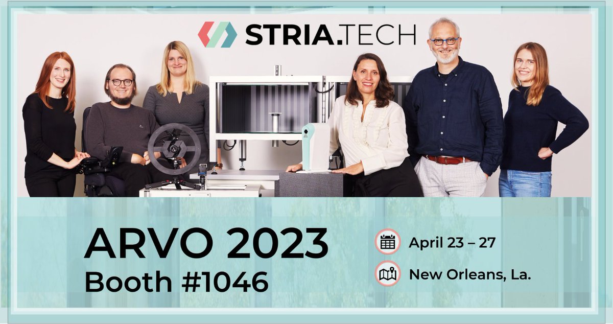 #ARVO2023 - come to our booth no. 1046 and see our #OptoDrum, #Photorefractor and #Keratometer live!
New this year: Three special offers you can learn more about here stria.tech/arvo-meeting-2…

#Ophthalmology #ARVOannualmeeting #eyeandvision #eyeresearch #VisionResearch  #myopia