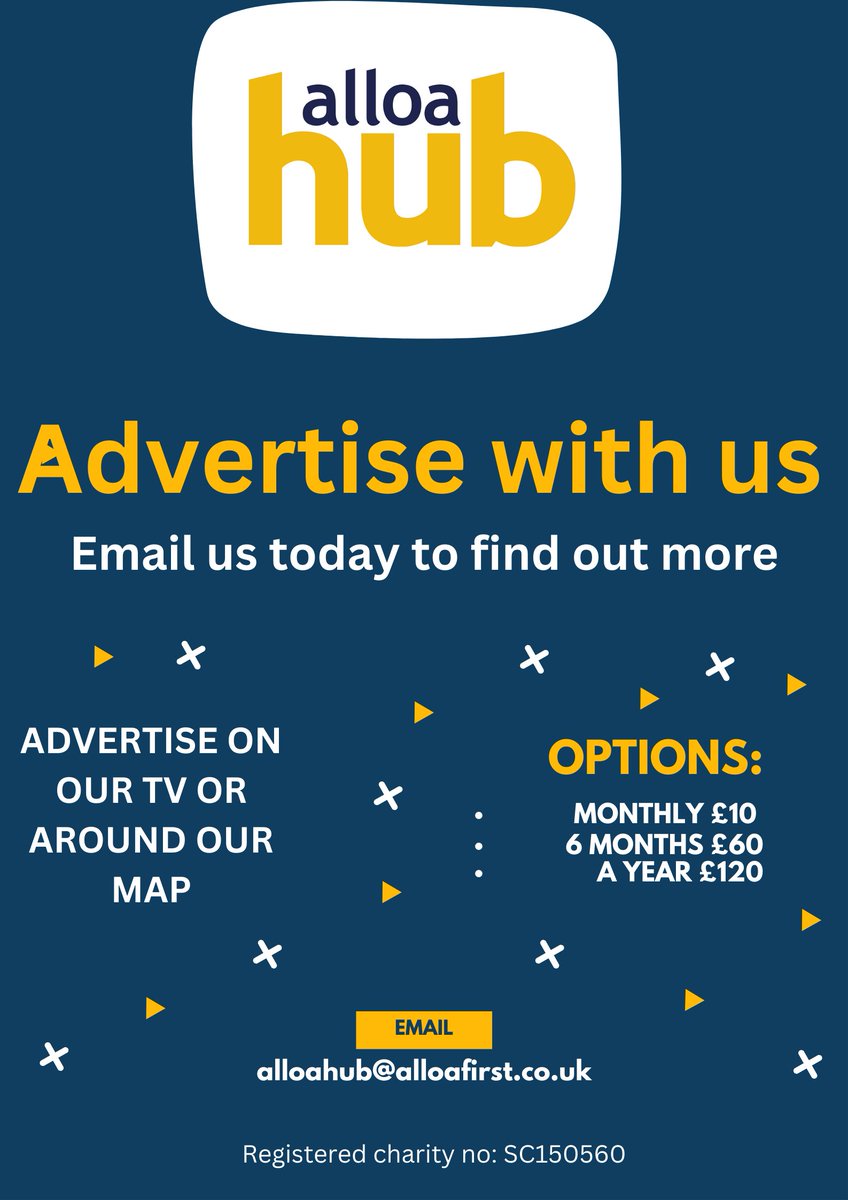 Alloa Hub (@alloahub) on Twitter photo We have an exciting opportunity to advertise your business in the Alloa Hub.
<a href="/ClacksCouncil/">Clackmannanshire Council</a> <a href="/clacksCTSI/">Clacks Third Sector Interface</a> <a href="/AlloaFirst/">Alloa First</a> <a href="/alloatiser/">Alloa Advertiser</a> <a href="/DiscoverClacks/">DiscoverClacks</a> We have an exciting opportunity to advertise your business in the Alloa Hub.
<a href="/ClacksCouncil/">Clackmannanshire Council</a> <a href="/clacksCTSI/">Clacks Third Sector Interface</a> <a href="/AlloaFirst/">Alloa First</a> <a href="/alloatiser/">Alloa Advertiser</a> <a href="/DiscoverClacks/">DiscoverClacks</a>
