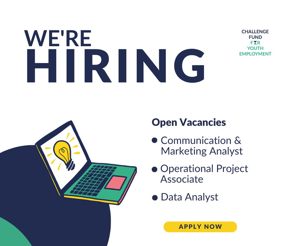 Are you looking to make a positive impact on young people's futures? CFYE is #hiring!

We're looking for passionate individuals who share our commitment to decent youth employment to join us. 

Apply here: fundforyouthemployment.nl/vacancies/?utm… 

#youthemployment #socialimpactjobs #vacancies