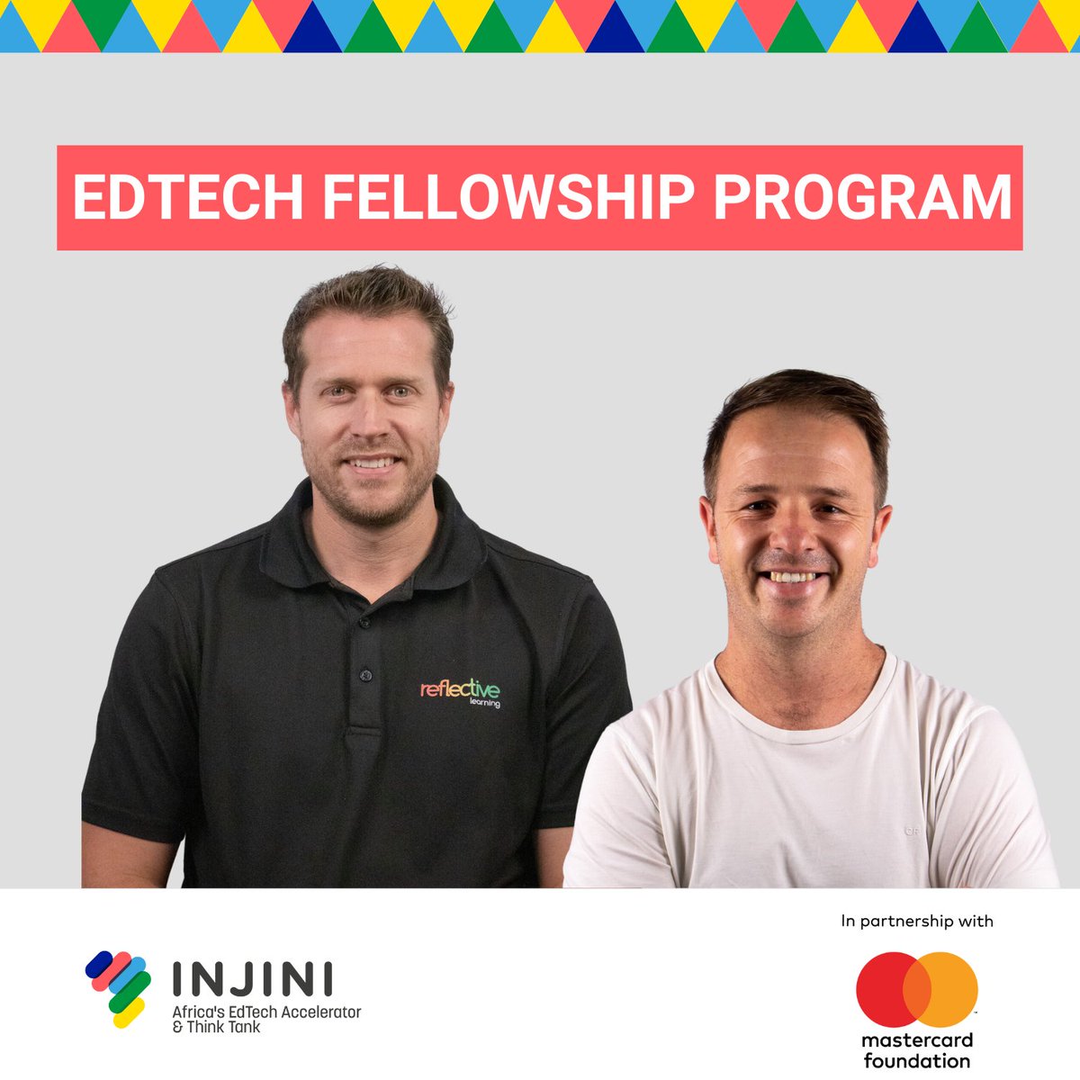 Excited to be part of @injiniedtech’s @MastercardFdn EdTech Fellowship Program. As one of 12 EdTech companies selected, we'll receive funding, coaching, mentoring & training to enhance educational outcomes in South Africa. #YoungAfricaWorks #EdTechFellowshipProgram