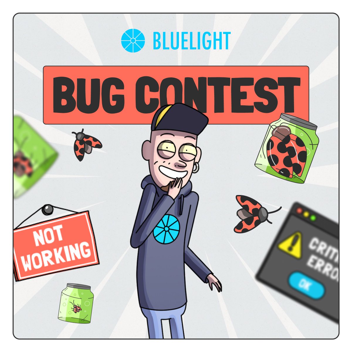 BlueLightWorlds's tweet photo. Hey team! Just a reminder: our #BugContest still on!
1️⃣ Join alpha testers: https://t.co/54GXCzx3pn
2️⃣ Find bugs and report on Discord: https://t.co/H0CaF0i49y
Top 3 most active win ambassadorship at https://t.co/KjkFiUnG8j!
Happy hunting! 🐞🏆
#Bluelightgame #SanCrypto #AlphaTesters