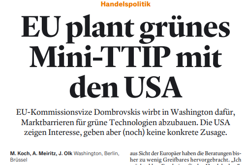 BarbaraAGruber's tweet photo. .@annmeiritz, @MoritzKoch78 und @olk_julian heute im @handelsblatt: EU plant mini-TTIP mit USA, aber noch keine konkrete Zusage https://t.co/XmDMIe5rYn
