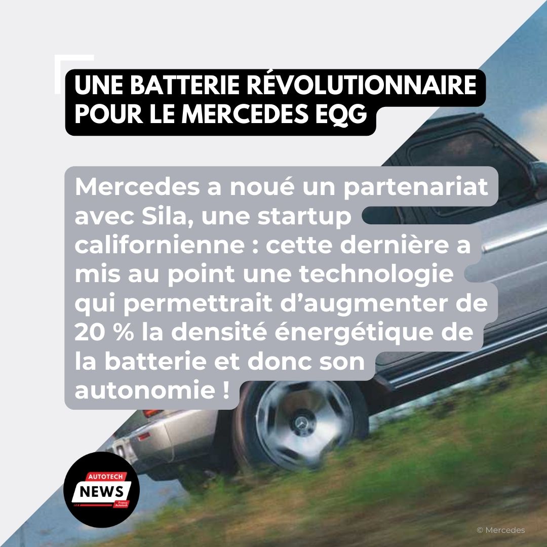 📣 #MercedesBenz a noué un partenariat avec <a href="/SilaNanotech/">Sila</a>, une startup californienne spécialisée dans les batteries.
👉La course à l'autonomie étant cruciale pour les #véhicules #électriques, Mercedes bénéficiera-t-il d'un coup d'avance grâce à cette #batterie ? 🚀