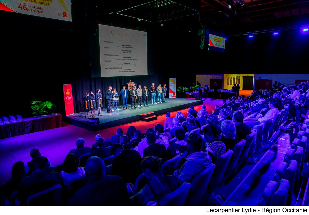 Worldskills_Occ's tweet photo. La cérémonie de remise des #médailles de la 47° édition des #WorldSkills Occitanie a lieu ce soir au Centre des Congrès de Carcassonne.

Il nous tarde de vous y retrouver pour célébrer et clôturer ensemble ces sélections régionales.

@WorldSkillsFR  @Occitanie https://t.co/PlsspuyYwF