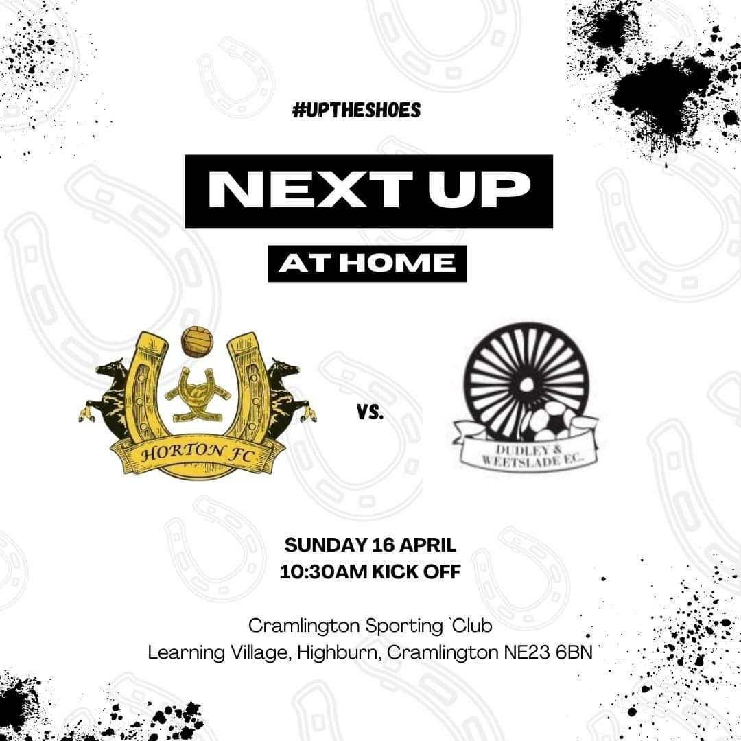 This Sunday we are finally back on home turf as we take on Dudley Whites in the league. 
With 5 games to go we currently sit top of the league but still have 2nd, 3rd and 4th to play so all to play for. 
Get down and show the lads your support! 
#FollowThe👞 ⚫️⚪️