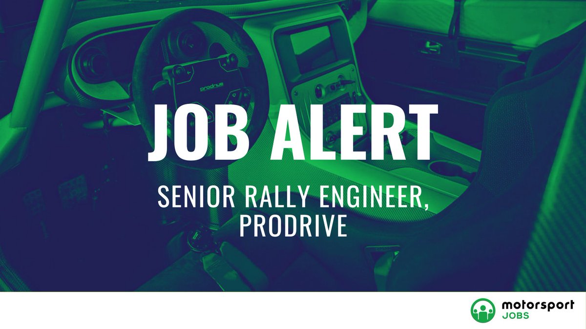 Motorsport_Jobs's tweet photo. Snr. Rally Engineer role @Prodrive

Apply 🔗 https://t.co/eG44sKDFrn

#motorsportjobs #motorsport #jobs #jobalert #autosport #jobsinmotorsport #hiring #prodrive #rallyraid #Rally #Engineer #Championship #performance #reliability #technical #build #Engineering #PICRs #PICR #WRC https://t.co/BlVOLfuNMg