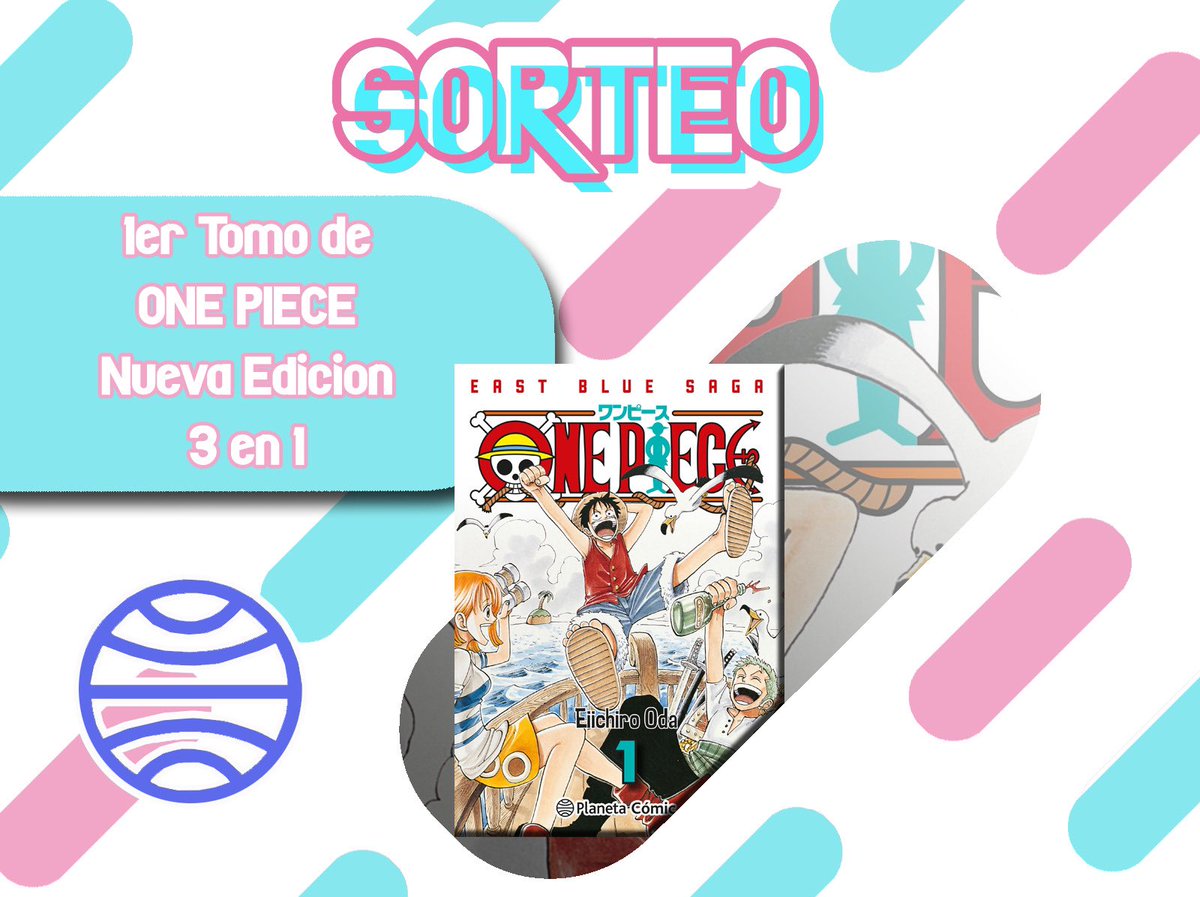 NeoAnimeZ's tweet image. 🍀 SORTEO ONE PIECE 🍀

¡Nakamas! Por motivo de la nueva Edición 3 en 1 del #Manga de #OnePiece de @PlanetadComic, os regalamos una copia de la mejor historia jamás contada. 👑 

Una oportunidad de oro para empezar el mejor viaje posible. 🥹

REQUISITOS EN LA 2ª IMAGEN ⤵️