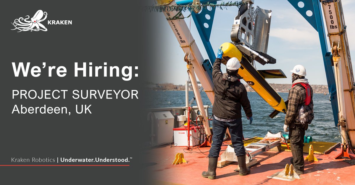 We are currently inviting applications for the position of PROJECT SURVEYOR based at Kraken’s Aberdeen, UK facility. For the full job description and to apply for this position, to view other exciting career opportunities across Kraken Robotics, visit: krakenrobotics.com/about/careers/