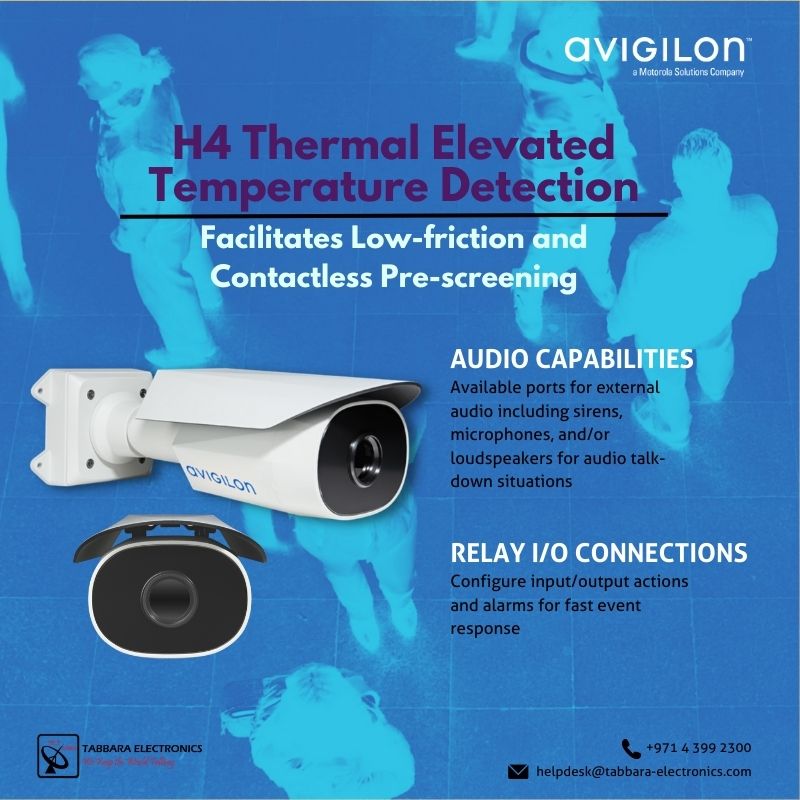 The #Avigilon #H4 Thermal Elevated Temperature Detection camera is embedded with edge-based analytics to detect faces.

 #uae #abudhabi #dubai #digitaltransformation #innovation #camera #safety #protection #feverdetection
#safeworkplace #thermalcameras 
#نتصدر_المشهد