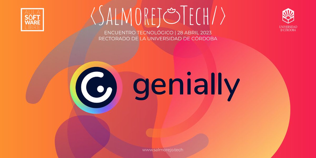 Queremos darle las gracias a otro de nuestros patrocinadores, <a href="/genially_es/">Genially (Español)</a> por hacer posible esta edición del #SalmorejoTech . Sin su ayuda esto no habría sido posible. 😁 ¡Muchas gracias! 😁