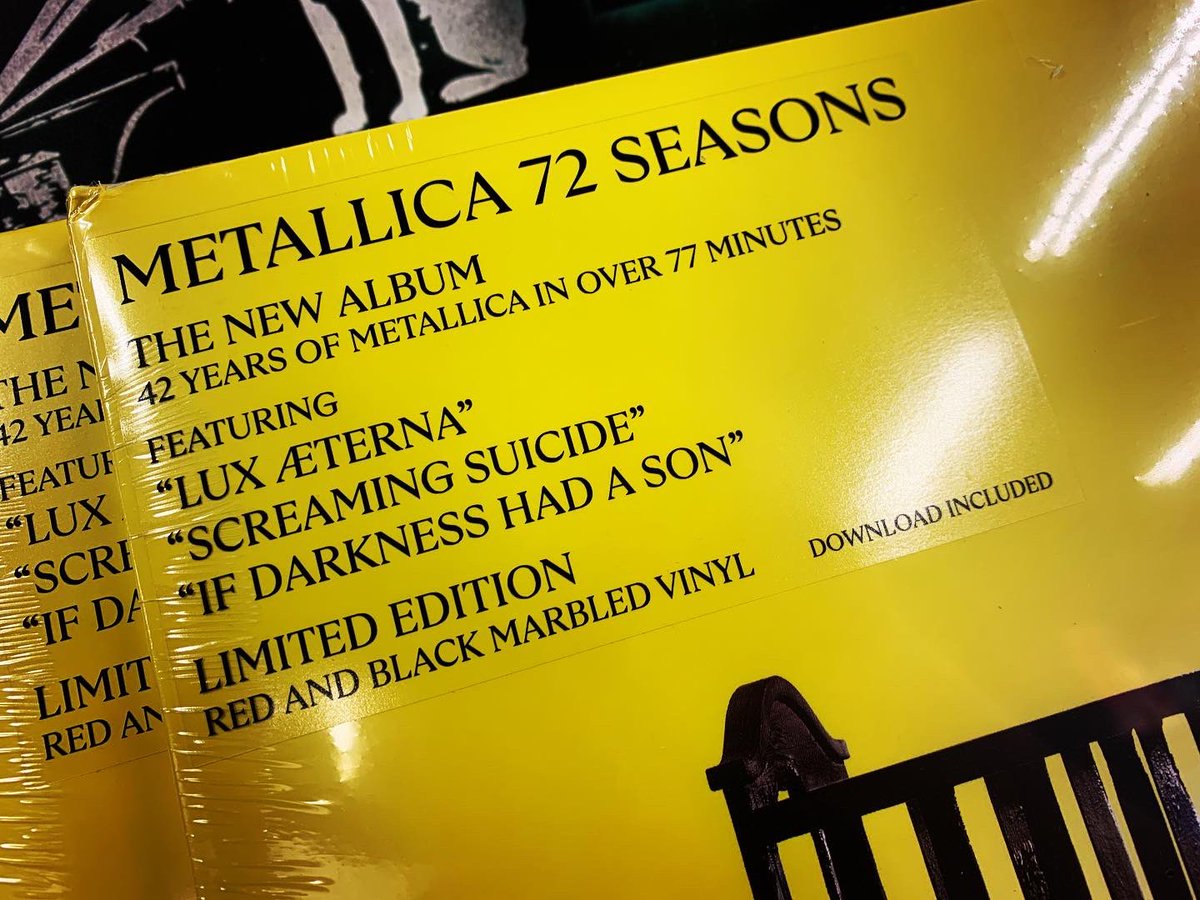 Rock on! New @metallica album #72Seasons is out now! 🤘

With #hmvExclusive black & red marbled vinyl available, as well as CD and standard black vinyl 🤘

#hmvArtistOfTheMonth #hmvCrawley #Metallica #CrawleyTownCentre
